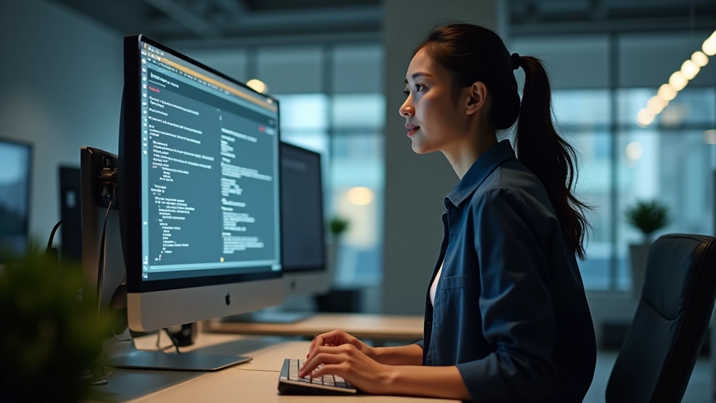 Computer screen displaying web design mockup with English and Chinese text rendered side-by-side at matching visual weights and sizes