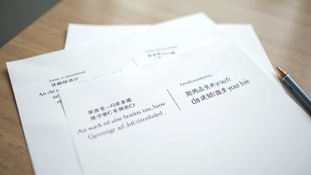 Close-up of bilingual text showing letter spacing adjustments between English and Chinese characters