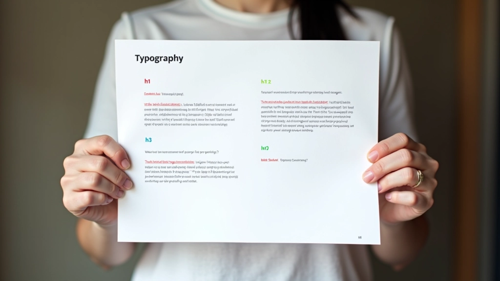 Printed page showing clear typographic hierarchy between headings, body, and captions