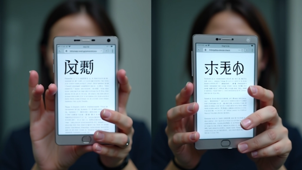 High-density display typography testing