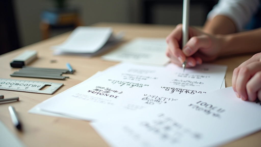 Typography ruler showing line height measurements from 1.2 to 1.8 with visual examples of each spacing